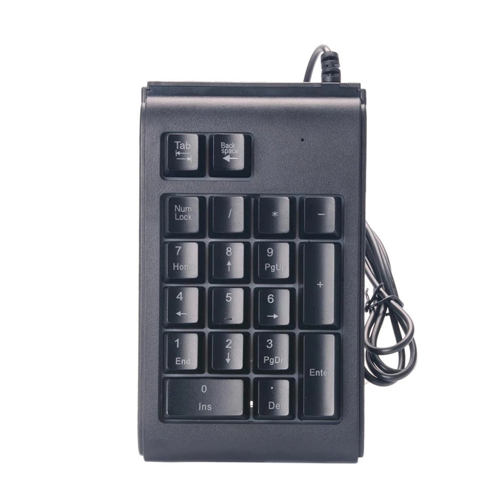 USB 19 Keys Number Pad Mini Numeric Keypad Keyboard Backlight For Laptop