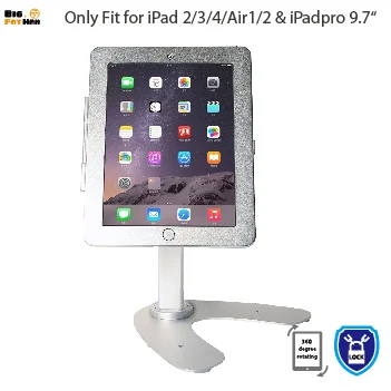 Подставка для планшета Противоугонная охранная киоск Подставка для iPad 2/3/4 Air Pro 9,7 вращения база Desktop POS корпус держатель с замком