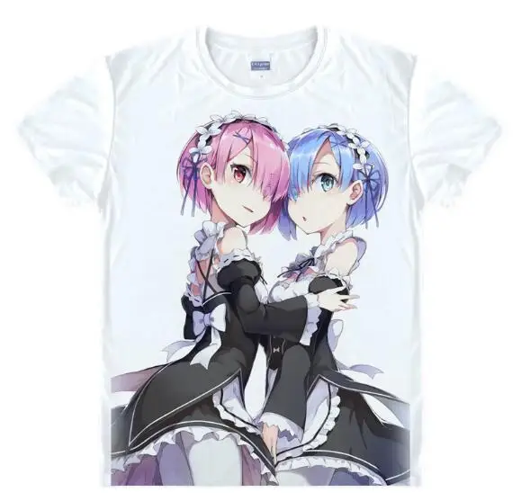 Много стилей для мужчин и женщин Re: Zero kara Hajimeru Isekai Seikatsu футболка аниме Emilia Rem