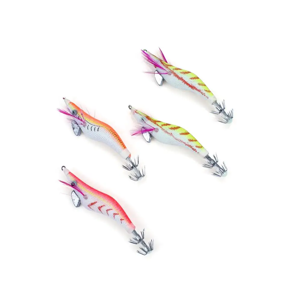 Noctilucent Glow Beard Shrimp Prawn Lures Cuttlefish Squid Jigs Baits Hook (11)