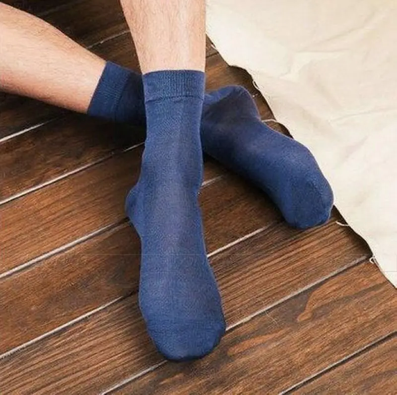Носки мужские из 100% шелка до середины икры 2 пары|black socks|silk socksmen socks winter |