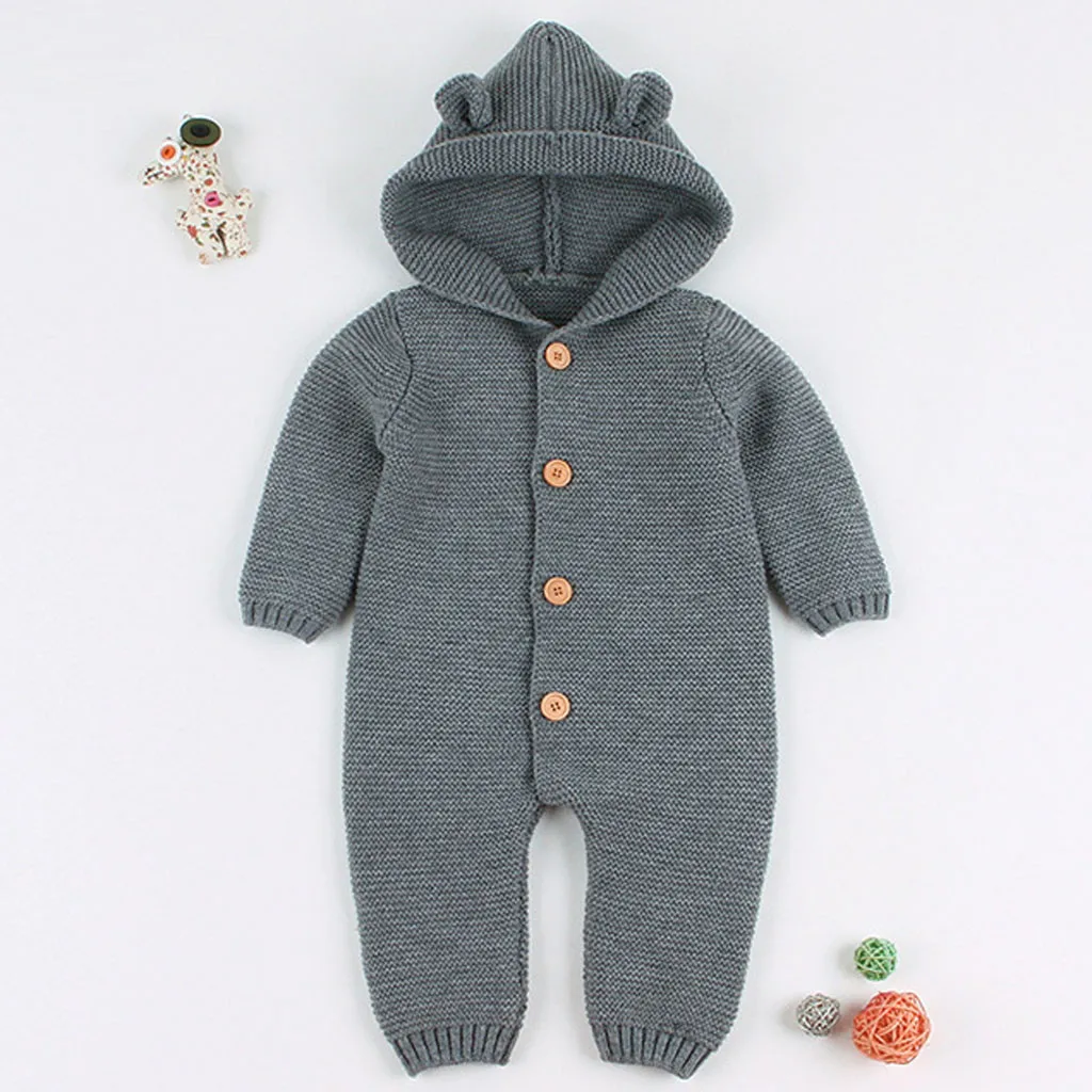 

Newborn Infant Baby Boy Girl Knitted Winter Romper Jumpsuit Outfits Clothes Baby Casual Clothing barboteuse garcon#1