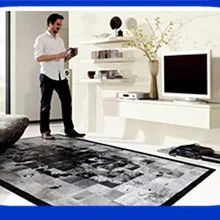 Модные художественный ковер натуральный из натуральной яловой кожи Розовый Ковры