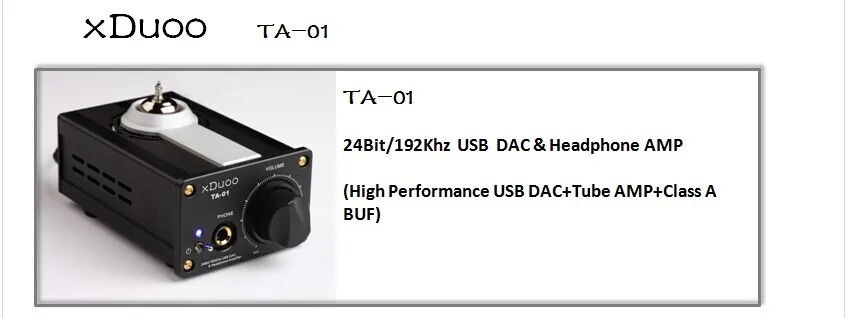 XDUOO TA-01B Hifi 24 бит/192 кГц USB DAC трубка усилитель для наушников трубка, усилитель мощности класса A буферный усилитель