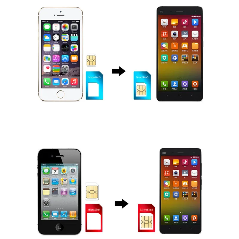 5 in1 адаптер сим-карты для iPhone 5 адаптер для нано sim комплект сим-карты полный адаптер сим-карты для мобильного телефона