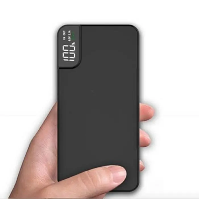 Qi Беспроводное зарядное устройство цифровой дисплей 10000 мАч power Bank Quick 5 V/2.1A