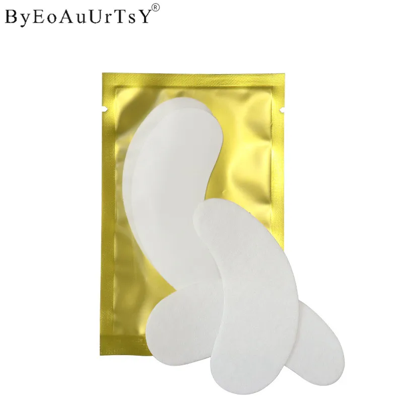 100 pairs Eyelashes Pads Patches for Individual Eye Lash Extension False Lash Make Up Tools Eye Pads Eyebrow Combs (3)