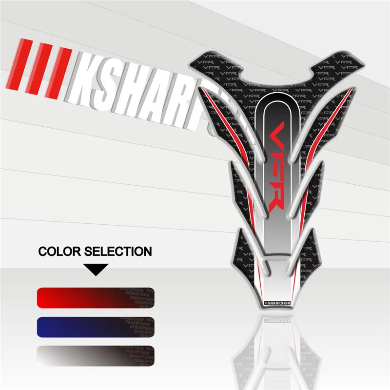 

Motorcycle 3D fuel tank pad sticker protective decorative decal For HONDA VFR Fishbone Protective Decals vfr 750 800 400