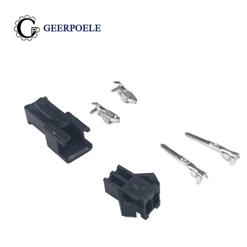 

10 pcs/lot SM 2.54mm 2 Pin Female and Male Housing Splice Terminals Connector AWG 28-22 SM-2P SM-2R JST