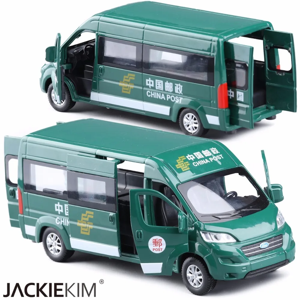 Kopen Hoge Simulatie 132 Ford TRANSIT Vans Legering Model Auto Metalen Diecasts Toy Voertuigen Met Pull Back Knipperende Muzikale Gratis Verzending