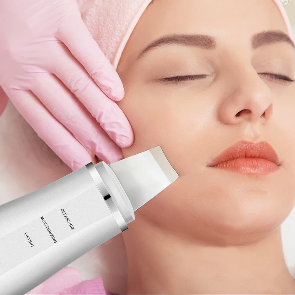  Ultrasonic Face Scruber Skin Tightening Pore Shrink Cleaning Machine Facial Lifting Blackhead Remov