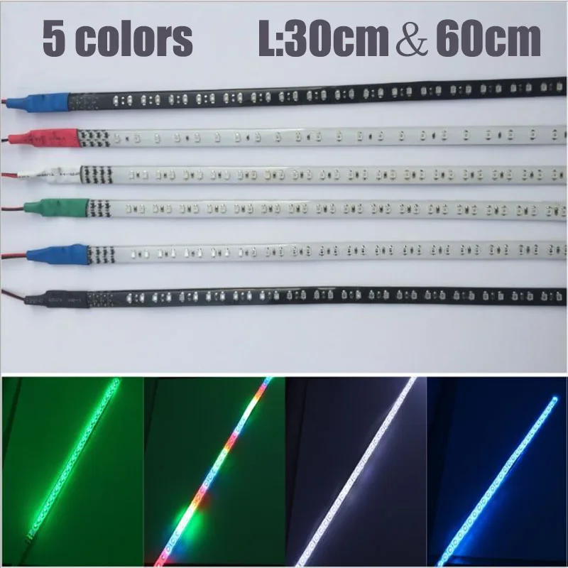 2 шт. Светодиодные ленты света DC 12 V SMD3528 стробоскопы для укладки Авто обвес