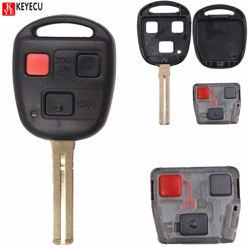 Keyecu Smart Replacement Remote Key Fob 3 Button 4D68 Chip for Lexus