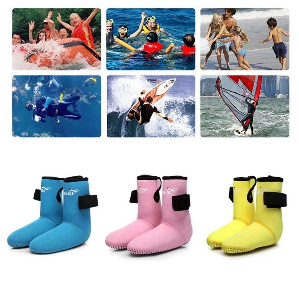 Дети Дайвинг Fin Носки для девочек истиранию подводное плавание Обувь Дайвинг Носки Для Девочек Пляжные Сапоги и ботинки для девочек Мокрые