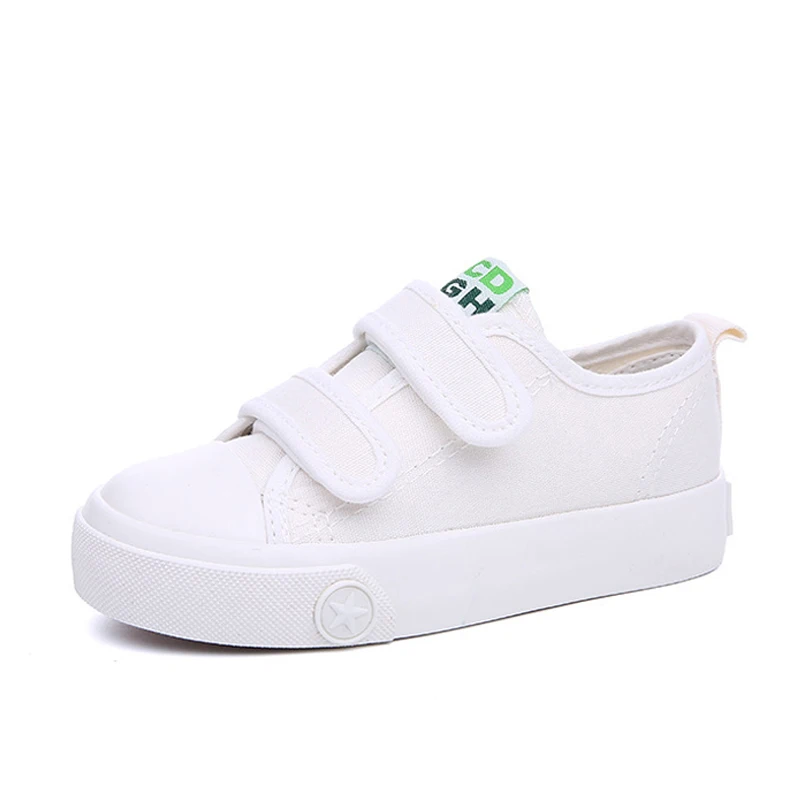 youth white canvas shoes