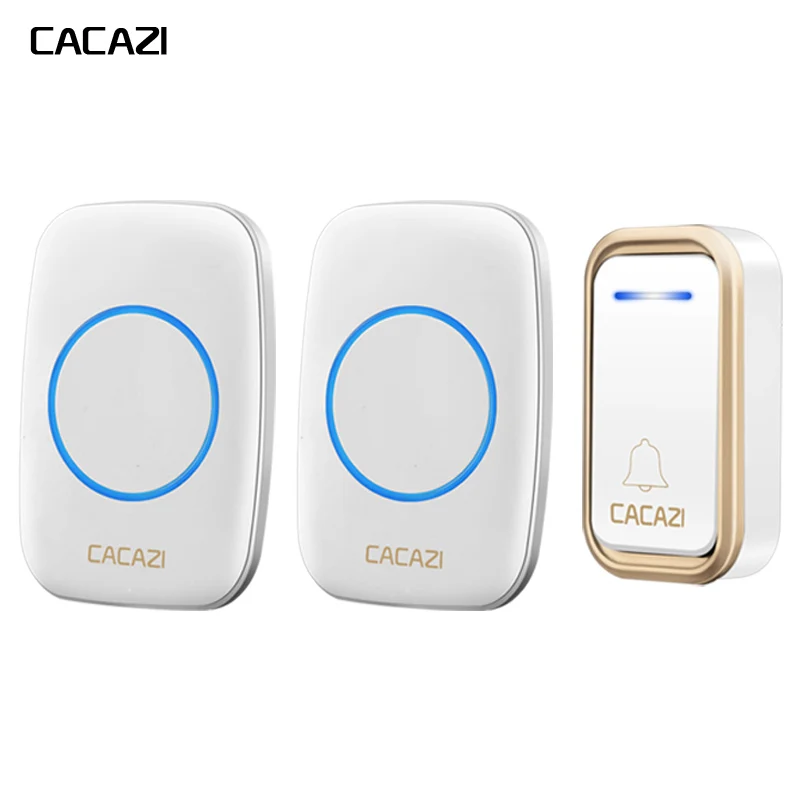 CACAZI оптовая продажа A10F водонепроницаемый беспроводной дверной звонок 300 м Дистанционное высокого качества smart дверной звонок колокольчика
