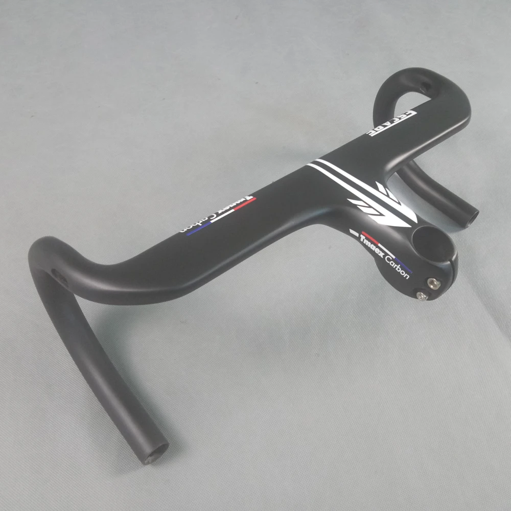 Bicycle Handlebar Carbon fibre road integrated handlebar stem matte ud racing cycling 400/420/440mm