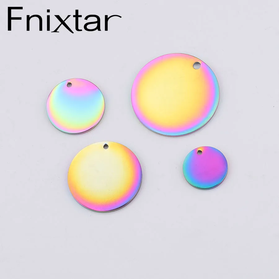 Fnixtar 1 5 мм зеркальная полировка Нержавеющая сталь Радуга Цвет штамповка