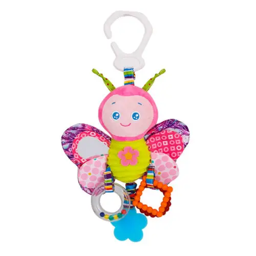 Newest Hot Kids Baby Infant Animal Plush Stroller Crib Pram Rattles Hanging Bell Play Toy Baby Rattles - Цвет: Butterfly