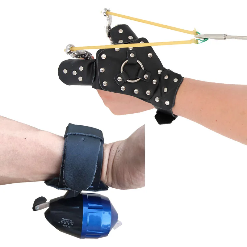 

Catapult Guard Bow Slingshot Fishing Wrist Reel Strap Protector Archery Hunting Arrow Shooting Protective Gloves Left Right Hand