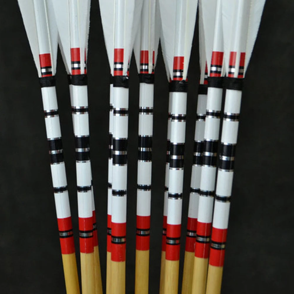 Billig 6PCS 80cm Handgemachte Natürliche Holz Pfeile Schrauben W Truthahn Feder Für 25 50lbs Longbow Recurve Bogen Bogenschießen