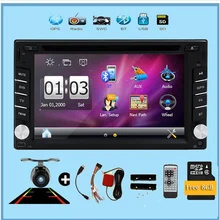 Double 2din Car autoradio GPS Navigation 2 din Car DVD Player with Bluetooth Stereo video+Camera+steering wheel+GPS Navigation