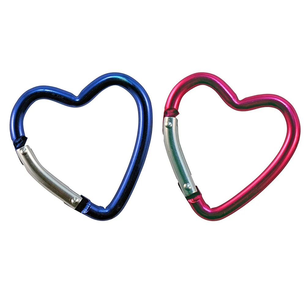two different colorful carabiner