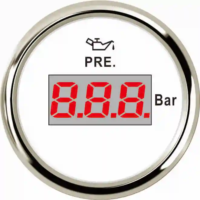 Гарантированный цифровой измеритель давления масла 52 мм 0-10bar 9-32 V рабочее напряжение