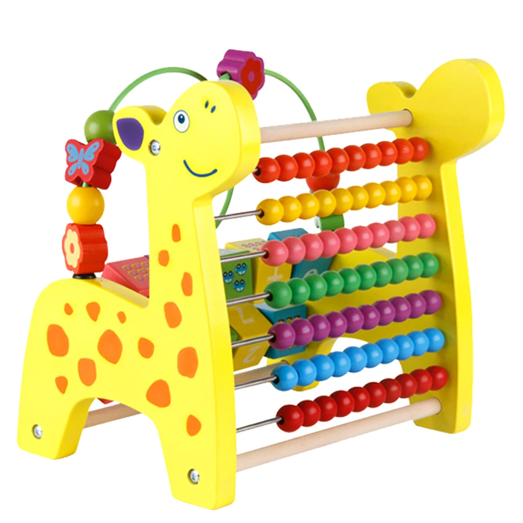 3 in 1 Kid Wooden Fawn Developmental Toy Revolving Number Blocks & Abacus & Beads Maze Puzzle Educational Children Toys 3 in 1 Kid Wooden Fawn Developmental Toy Revolving Number Blocks & Abacus & Beads Maze Puzzle Educational Children Toys