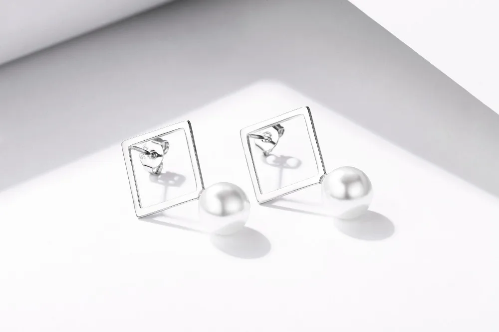 SODROV Персонализированные 925 пробы серебряные жемчужные серьги гвоздики для женщин Изящные Вечерние ювелирные изделия HE044