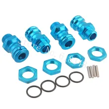 4pcs Anodized 17mm Aluminum Wheel Hubs Hex Kit 23MM Extension Adapter Steel Pin Inner Diameter 8mm O-Ring For 1:8th RC Hobby Car