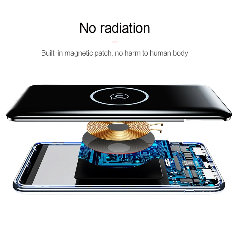 USAMS 10000mAh Qi Wireless Charger Power Bank For iPhone X XS 8 P Samsung S9 S8 Fast External Battery Charger Wireless Powerbank USAMS 10000mAh Qi Wireless Charger Power Bank For iPhone X XS 8 P Samsung S9 S8 Fast External Battery Charger Wireless Powerbank