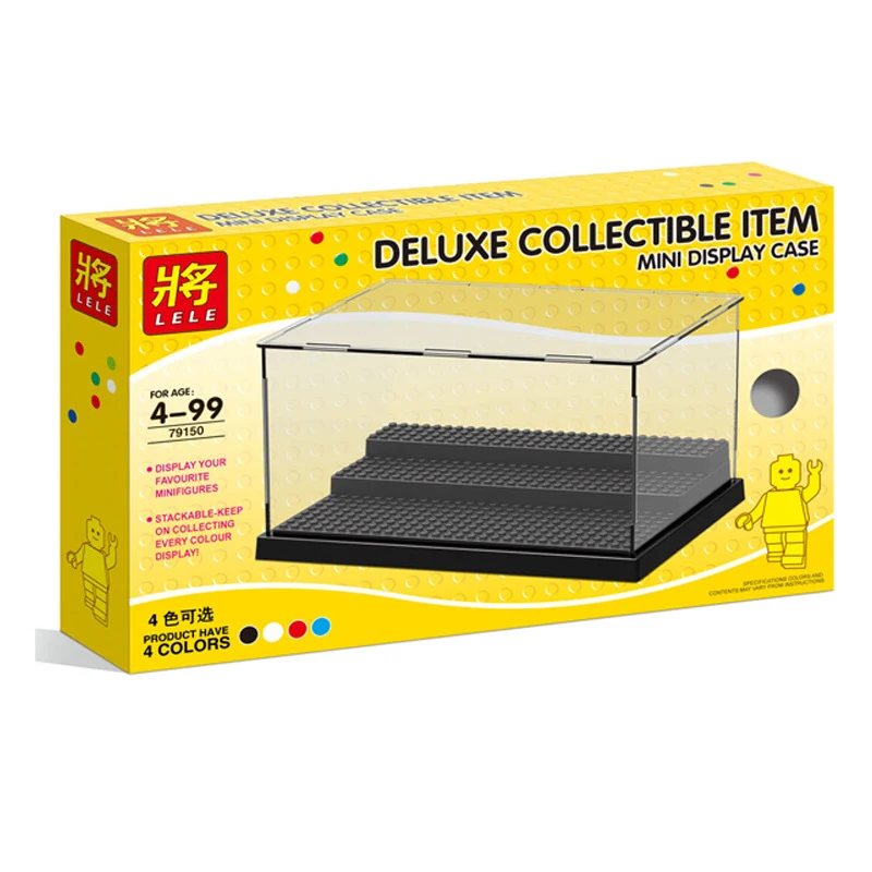 

Lele 3 Steps Acrylic Dustproof Box/Case Building Block Brick Collection Display Case Legoings Box Figures Bricks For Kids Toys