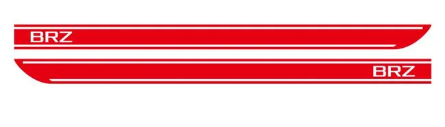 Гоночные спортивные полосы Виниловая наклейка для стайлинга автомобилей Дверь боковая юбка наклейка авто боди декор наклейки для Subaru BRZ - Название цвета: Красный