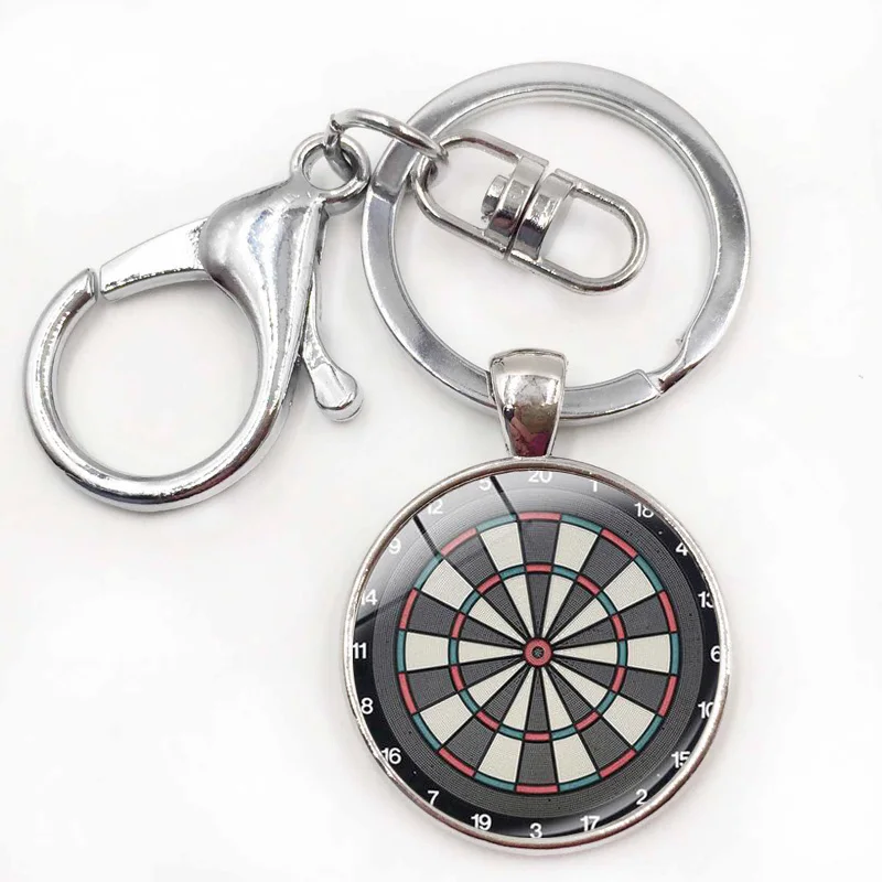 

Vintage Dartboard Keychain Dartboard Jewelry Key Chain Dart Target Game Keychains Dart Sports Key Holder