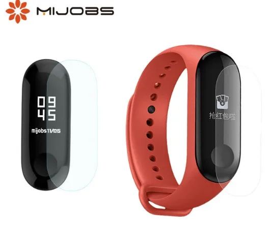 

Mijobs Mi Band 3 2pcs for Xiaomi Mi Band 3 Screen Protector Ultra Thin Anti-scratch Film Soft TPU Protective Film