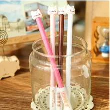 1 партия = 48 шт.! Модные Милые очаровательные ручки с изображением животных/Улыбка кошка 0,5 мм гелевая чернильная ручка