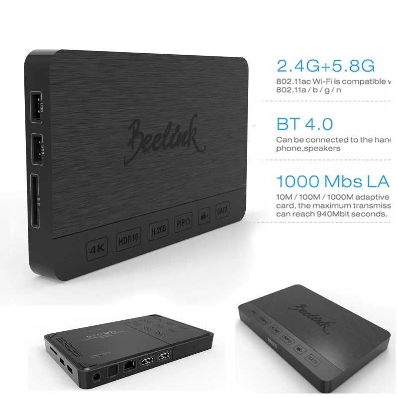 

2G 32G Smart Android 6.0 TV Box Dual WiFi Bluetooth 4.0 Realtek 1295DD Quad core Set Top Box 4K Media Player pk H96 pro