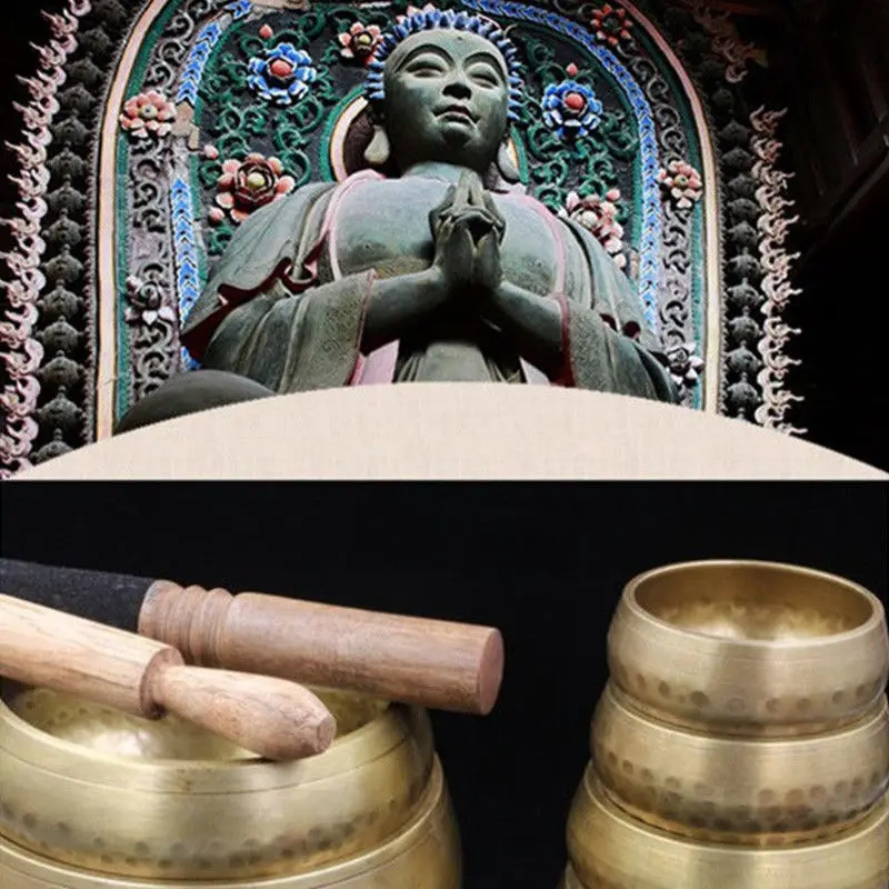 Новейший горячий буддистский ТИБЕТСКИЙ Поющая чаша для медитаций молотая Йога медная чакра молотая