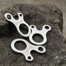 5 шт./лот на открытом воздухе повседневная Экипировка оборудование 3 отверстия Тип Многоцелевой Быстро узел веревка Пряжка инструмент Нержавеющая сталь открытый AccessoriesFW054