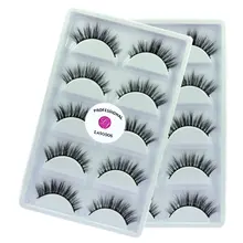LASGOOS 10 пар/лот настоящие норковые сибирские грубые натуральные 3D Повседневные Накладные ресницы Поддельные полосы ресницы свадебный макияж для глаз A13
