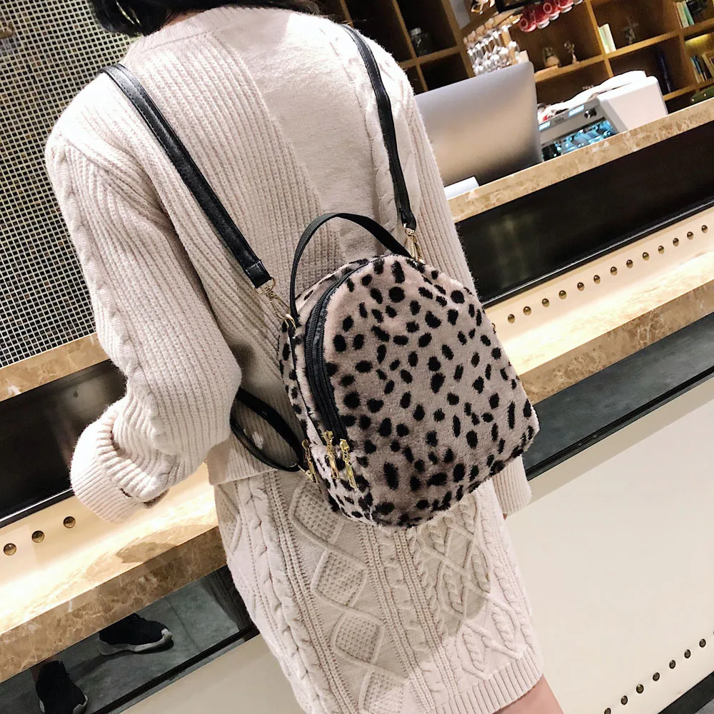 Pour D'école Peluche Femmes Étudiant Collège Sac Zipper Bandoulière 2018 En À Solide Fille Voyage Mode Dos 0SqY1d