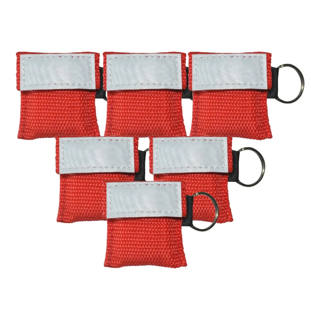 

1000 pcs Custom Mask Logo CPR Masks Keychain Cpr Face Shield Mask For First Aid Training Face to Face Breathing Outdoor Rescue