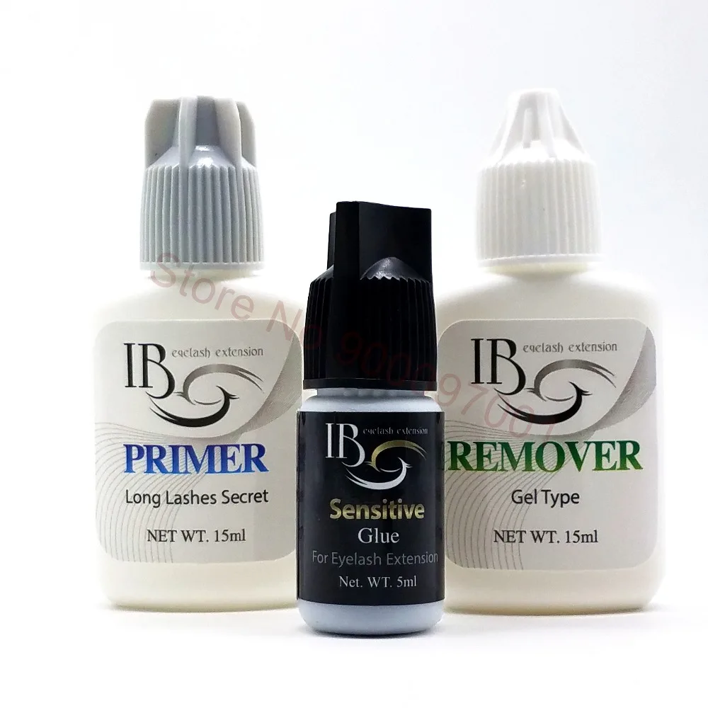 Free Shipping IB Sensitive Glue lash primer remover lash set for Eyelash Extensions Individual
