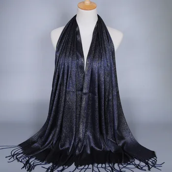 

RUBY VICKY New Fashion Bali Yarn Silk Scarf Gold Thread Tassel Fall Gold Wire Hijab Foulard Women Scarves Wholesale