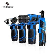 Prostormer 12V Series Electric Drill/Electric Screwdriver/Electric wrench/Ratchet wrench Cordless Drill Household Power Tools
