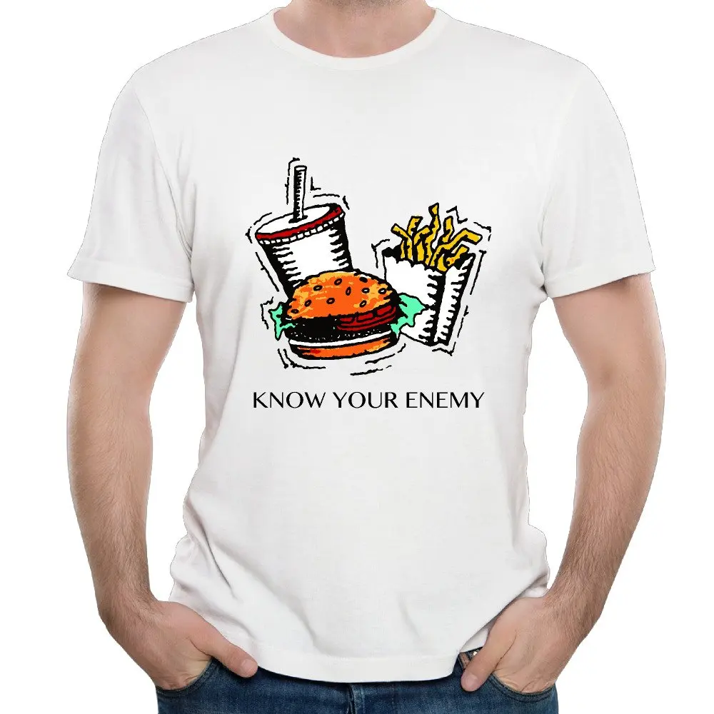 Know Enemy Fast Food 2017 summer men's t shirtin TShirts from Men's