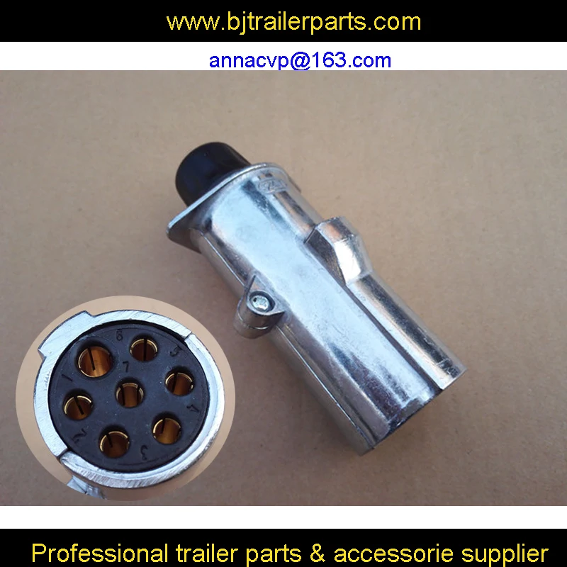 7 pin 24V metal towing towbar trailer truck plug socket set wiring