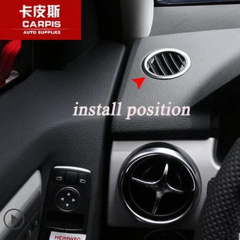 

ABS Chrome Car Dashboard AC Air Outlet Cover Trim Car Interior Mouldings For Mercedes Benz GLK 260 300 350 Accessory Car Styling