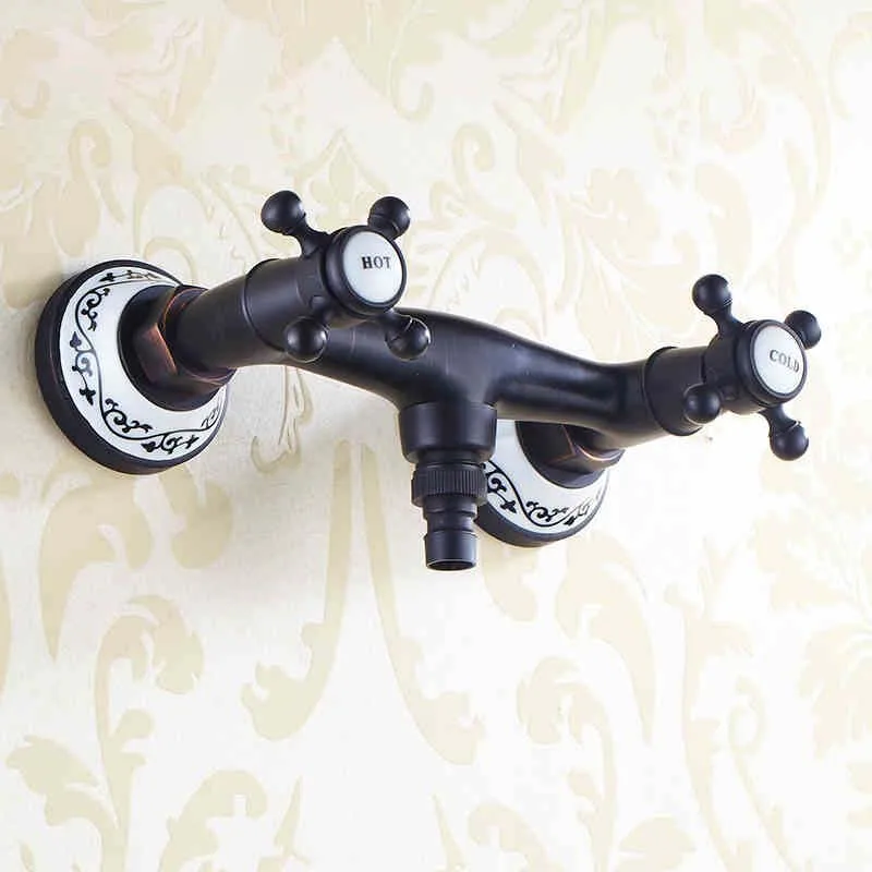 

Wholesale and Retail Bathroom Washing Machine Faucet Double Handle Mixer Tap Oil Rubbed Bronze